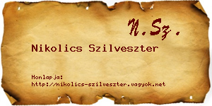 Nikolics Szilveszter névjegykártya